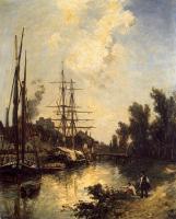 Johan Barthold Jongkind - Boats Dockside